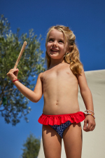 Petite fille portant une culotte de bain Navy Kangaroos