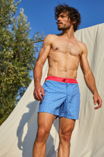Man wearing a swimsuit with buttoned belt Riviera